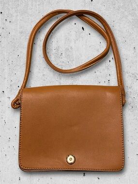ZARA TRF | Classic Tan Faux Leather Crossbody Bag